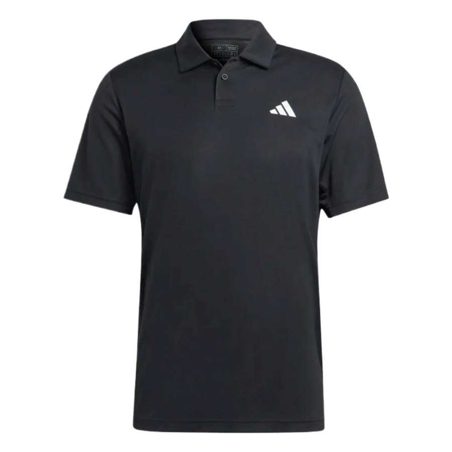 Adidas Adidas Polo Shirts Men's Black Polo Collar Moderate Straight Fit