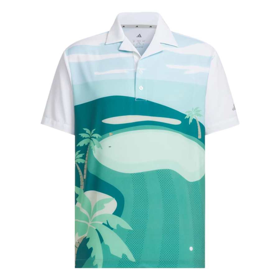 Adidas Adidas Polo Shirts Men's White Polo Collar Moderate Straight Fit