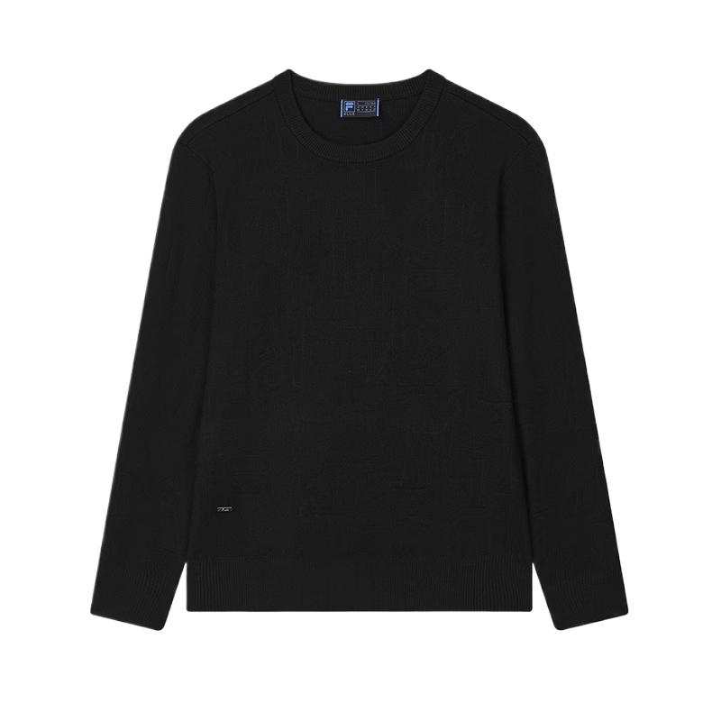 FILA Sweaters Men's Jet Black Crew Neck Moderate Other