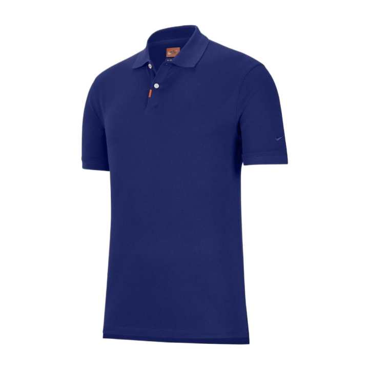 Nike Nike Polo Shirts Men's Blue Polo Collar Moderate Straight Fit