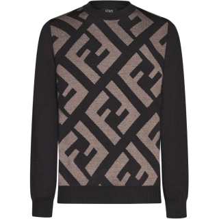 FENDI FF-jacquard Wool Jumper