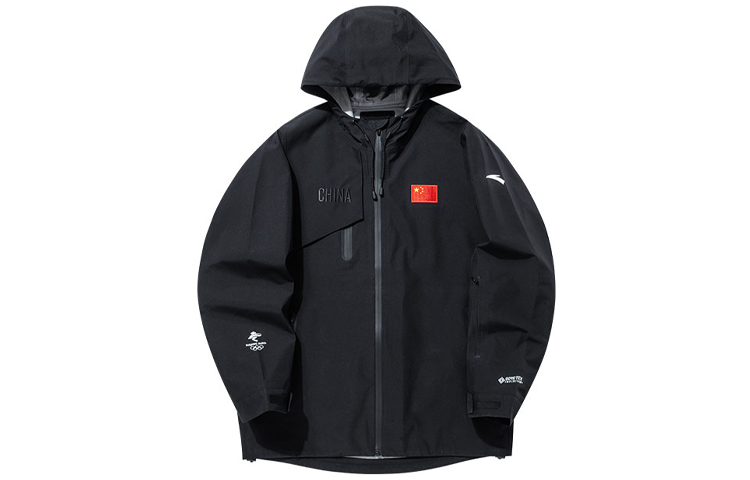 ANTA Jackets Men's Black Hooded Moderate Other