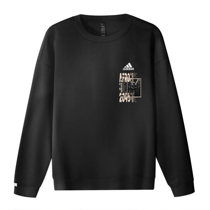 Adidas Adidas Sweatshirts Unisex Black Crew Neck Moderate Regular