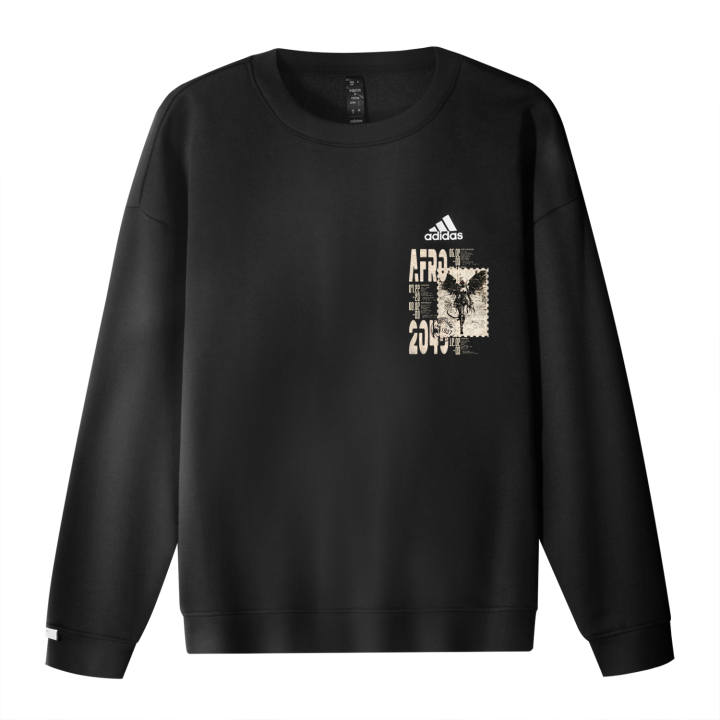 Adidas Adidas Sweatshirts Unisex Black Crew Neck Moderate Regular