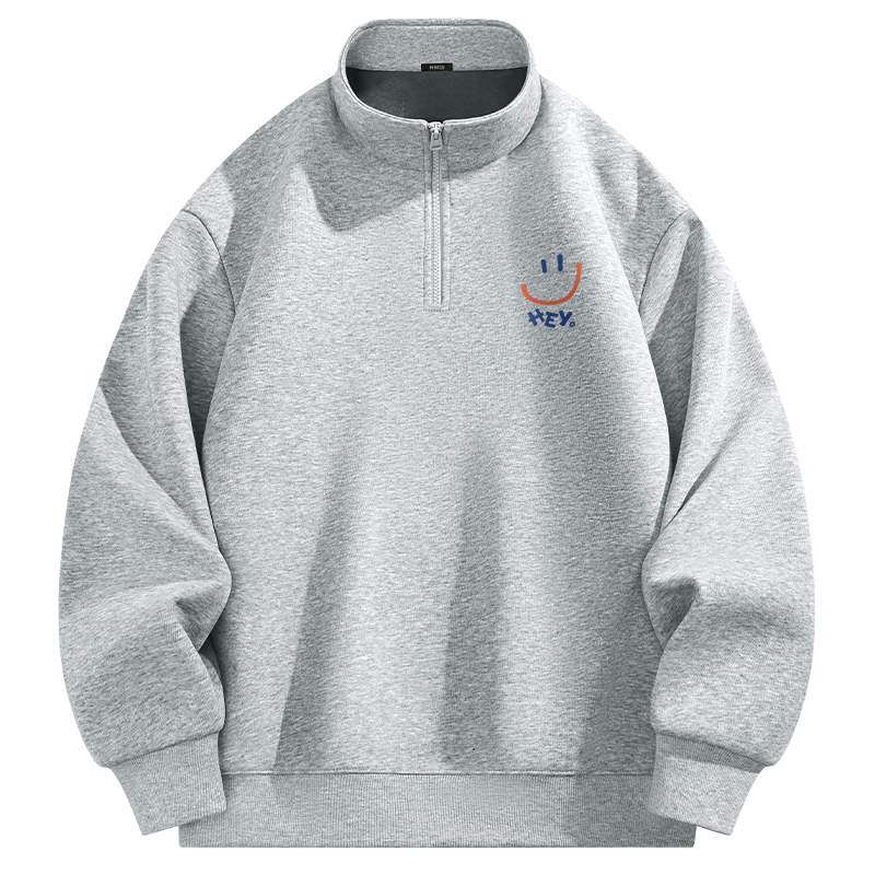 MINISO Sweatshirts Unisex Stand Collar Thickened Heavyweight