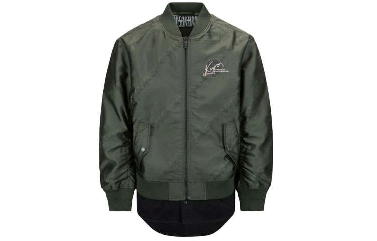 EVISU EVISU Jackets Men's Green Baseball Collar Moderate Other