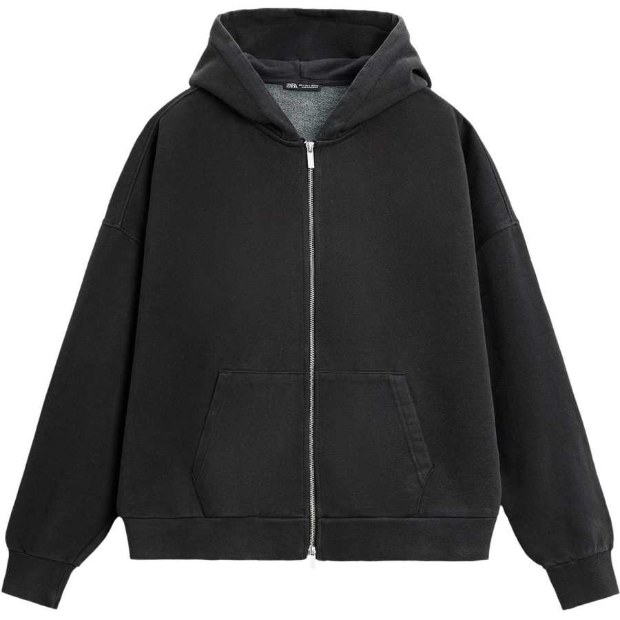 ZARA Sweatshirts Men's Hooded Moderate Cardigan