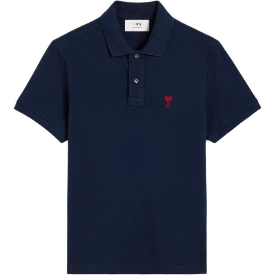 AMIPARIS Ami Paris Ami De Coeur Logo Embroidered Polo Shirt