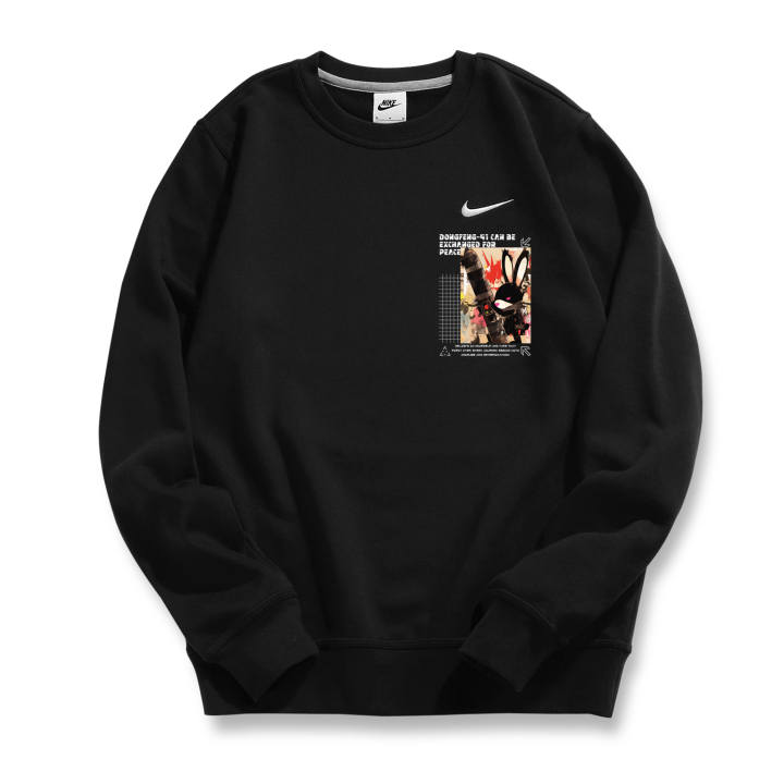 Nike Nike Sweatshirts Unisex Black Crew Neck Thin Regular