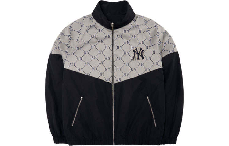 MLB MLB Old Flower Jackets Unisex Black Stand Collar Moderate