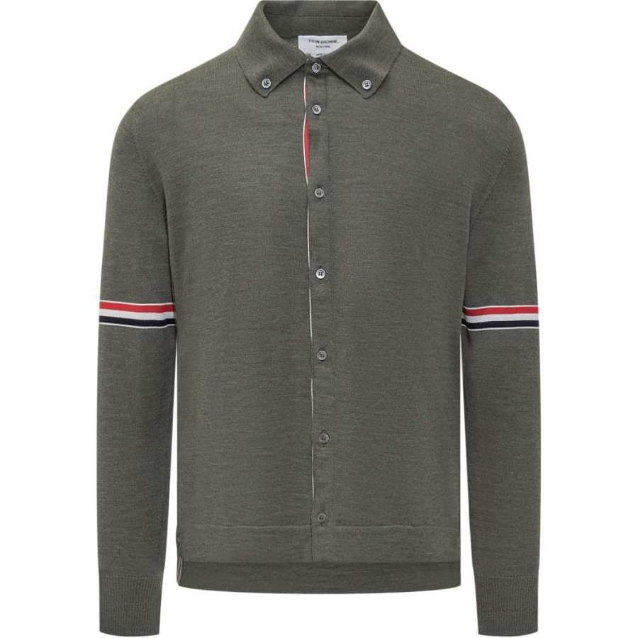 THOM BROWNE THOM BROWNE Rwb Stripe Buttoned Cardigan