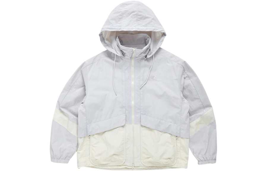 New Balance New Balance Jackets Unisex Gray Detachable Hood Moderate Straight Fit