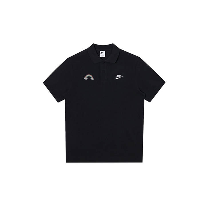 Nike Nike Polo Shirts Men's Black Polo Collar Moderate Straight Fit