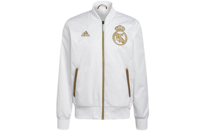 Adidas Adidas Real Madrid C.F Jackets Men's White Baseball Collar Moderate Other