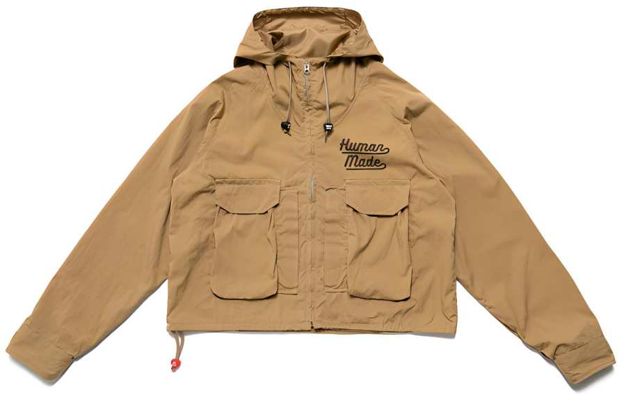 HUMAN MADE HUMAN MADE Jackets Men's Khaki Hooded Non Detachable Moderate