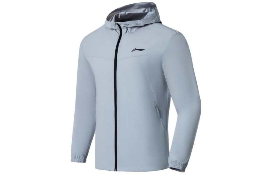 Li-Ning Li Ning Running Collection Jackets Men's Mist Blue Hooded Moderate Other