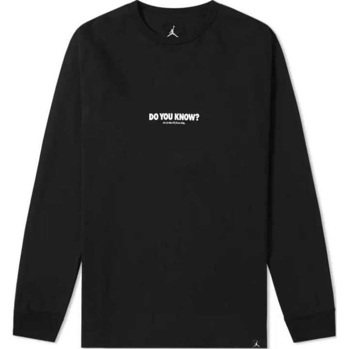 Jordan Jordan Apparel Sweatshirts Men's Black Crew Neck Moderate Regular