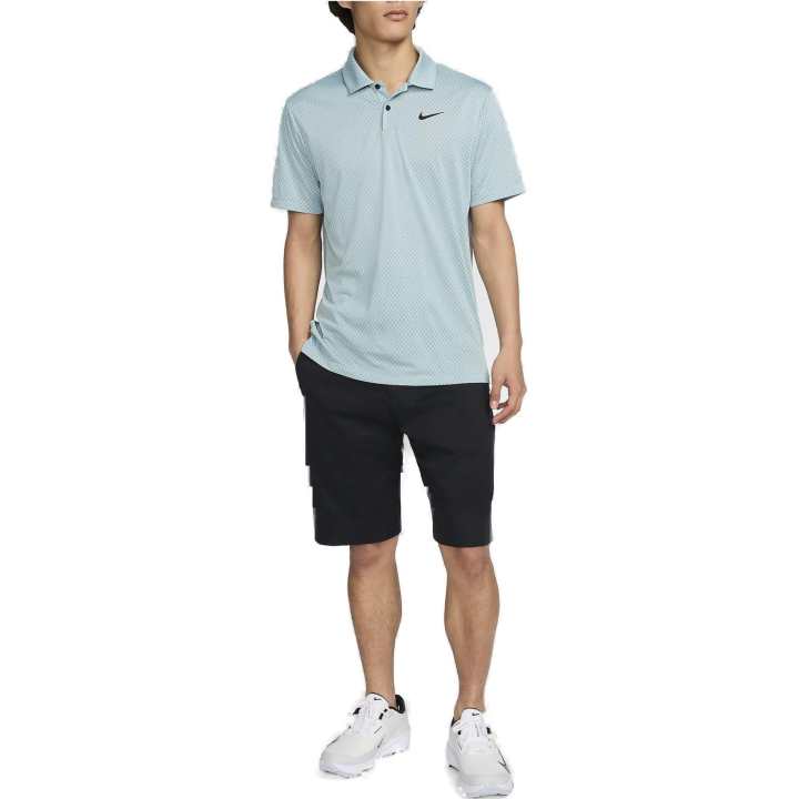 Nike Nike Polo Shirts Men's Green Polo Collar Moderate Straight Fit
