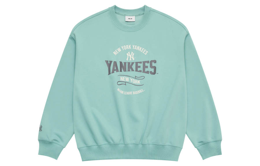 MLB Preppy Style Collection New York Yankees SS25 Sweatshirt Unisex Hemp Mint