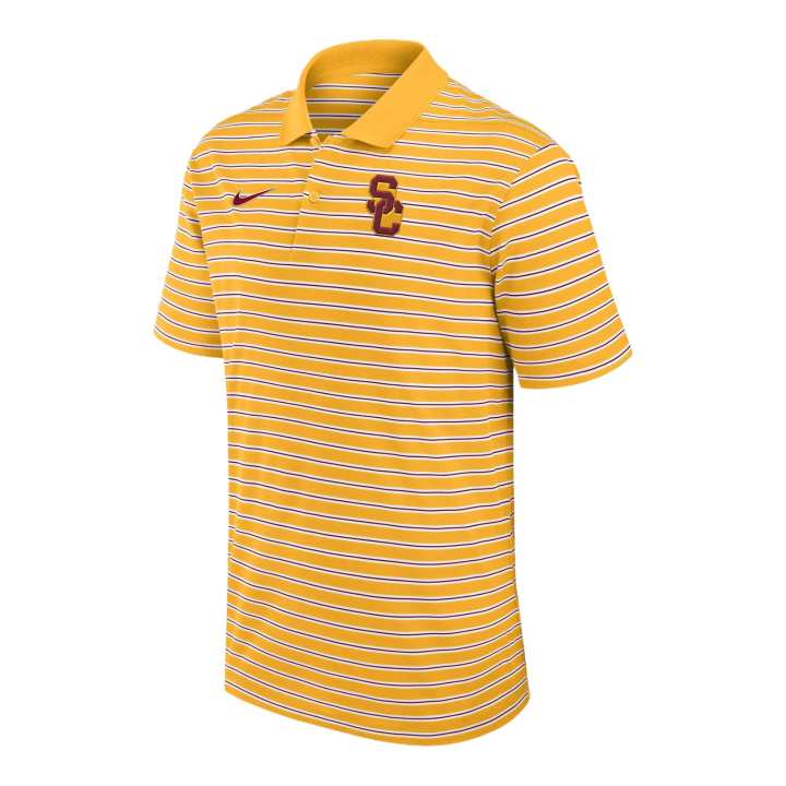 Nike Nike Usc Trojans Primetime Victory Striped Men's Nike Dri FIT College Polo