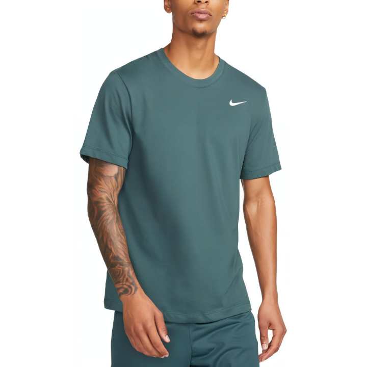 Nike Nike T Shirts Men's Spruce Dark Green Crew Neck Moderate