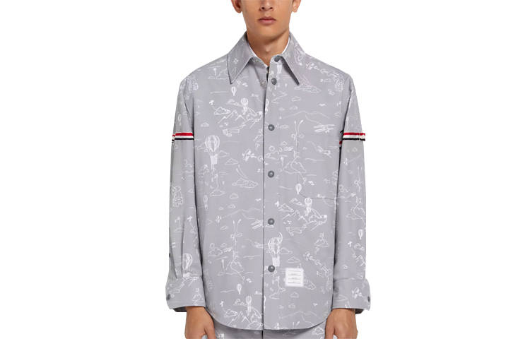 THOM BROWNE THOM BROWNE Jackets Men's Gray Lapel Moderate Other