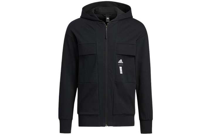 Adidas Adidas Jackets Men's Black Hooded Moderate Other