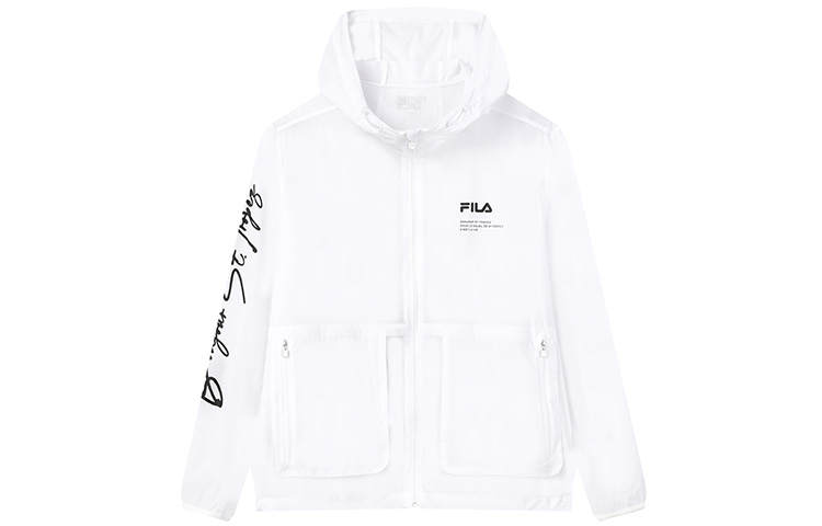 FILA Jackets Men's Standard White Hooded Thin Other