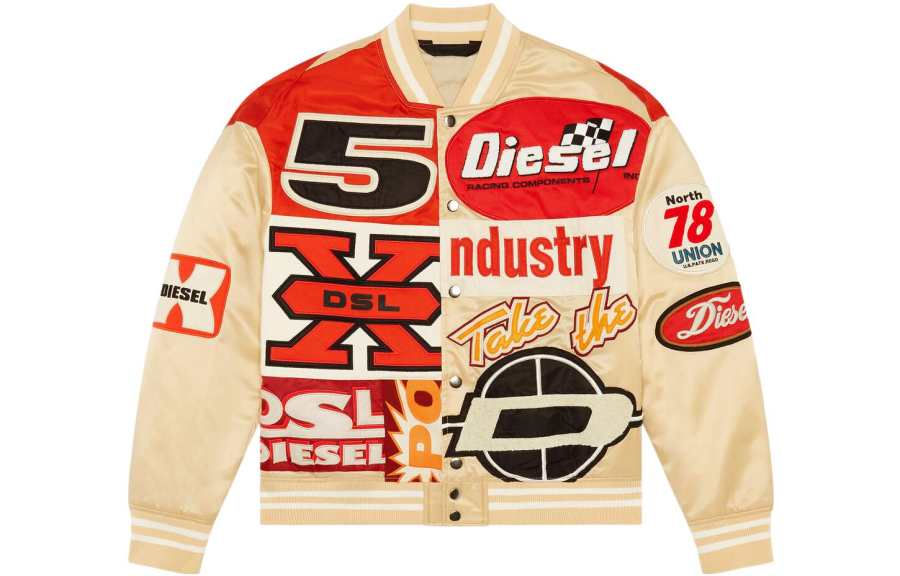 DIESEL DIESEL Jackets Men's Beige Baseball Collar Moderate Other