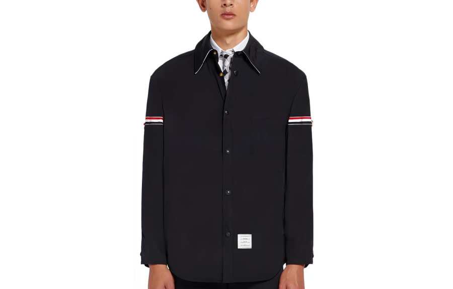 THOM BROWNE THOM BROWNE Jackets Men's Dark Blue Lapel Moderate Other