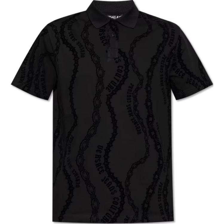 VERSACE JEANS COUTURE Polo Shirt Men's Black