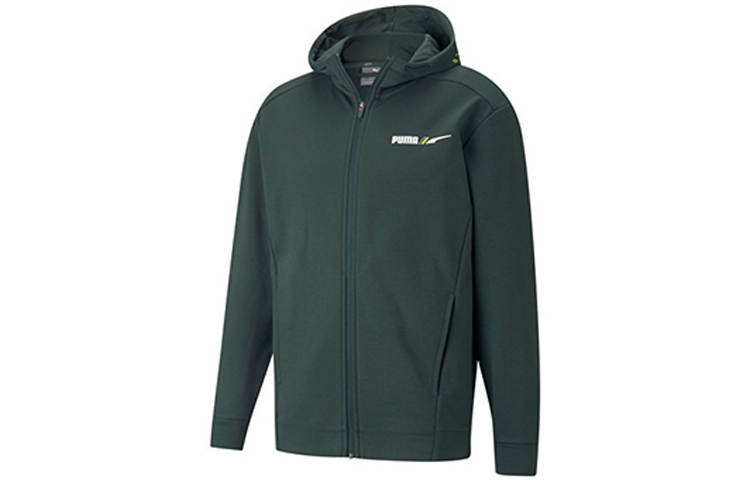 PUMA Jackets Men's Lake Green Hooded Thickened Other
