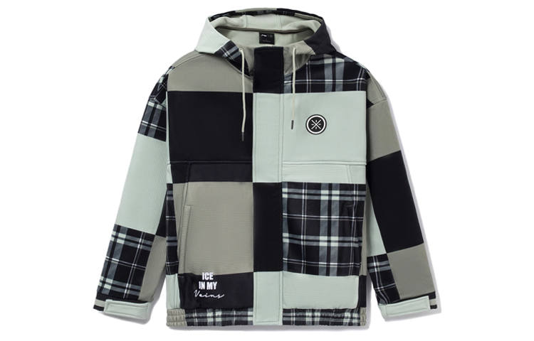Li-Ning Li Ning Jackets Men's Water Gray Green Hooded Moderate Other