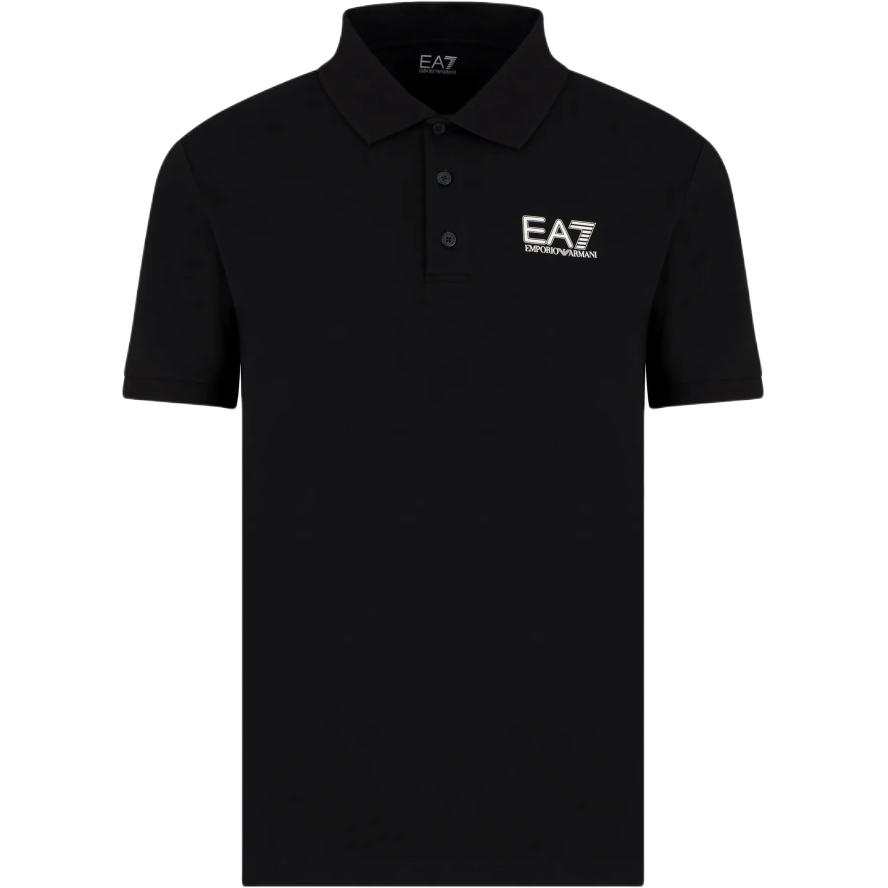 EMPORIO ARMANI EA7 SS24 Polo Shirt Men's Black