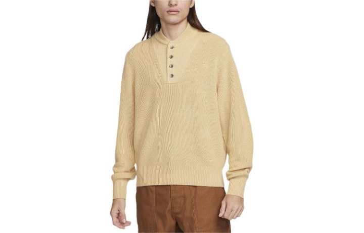 Nike Nike Sweaters Men's Khaki Stand Collar Moderate Other