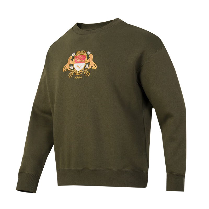 PUMA Sweatshirts Unisex Green Crew Neck Moderate Other