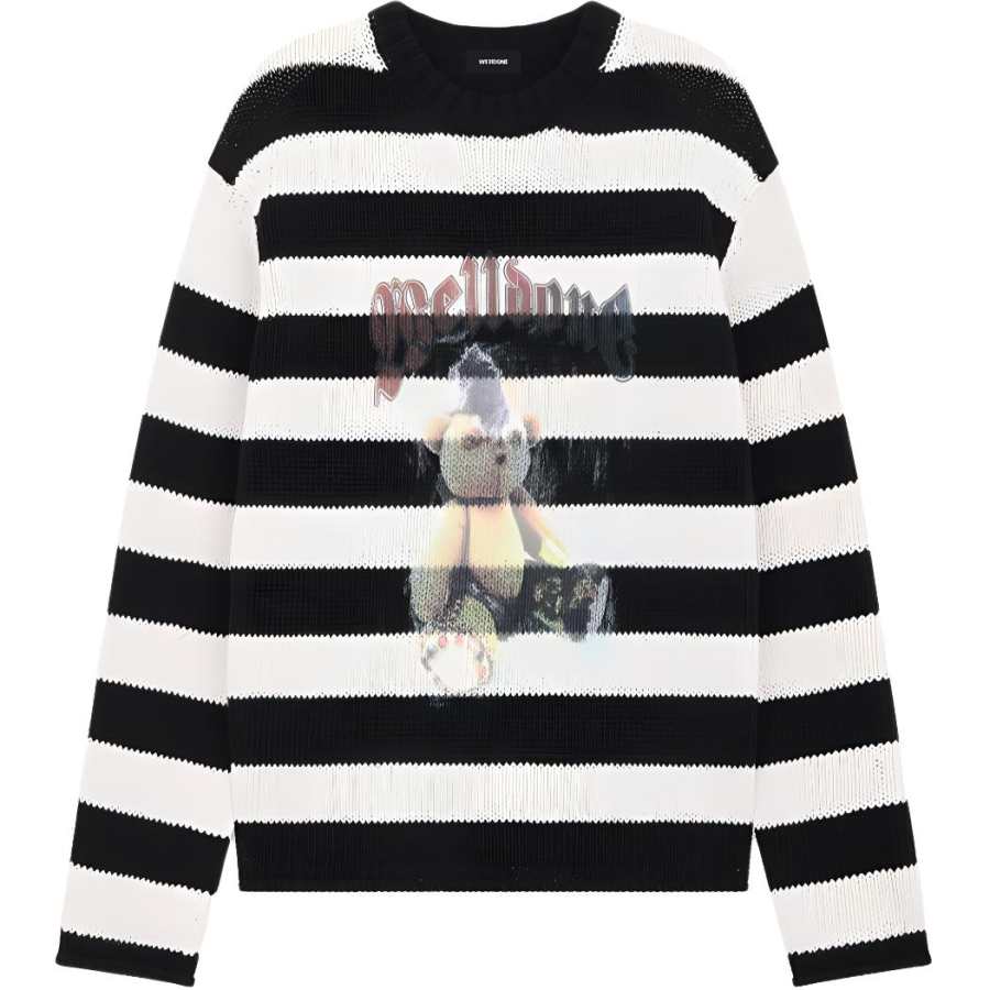 WE11DONE WE11DONE Punk Teddy Striped Jumper