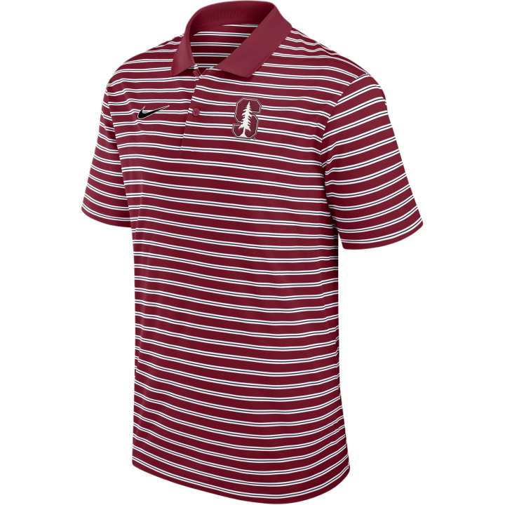Nike Nike Stanford Cardinal Primetime Victory Striped Men's Nike Dri FIT College Polo