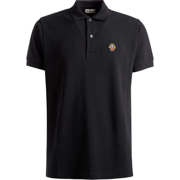 BALLY BALLY Logo patch Organic Cotton Polo Shirt