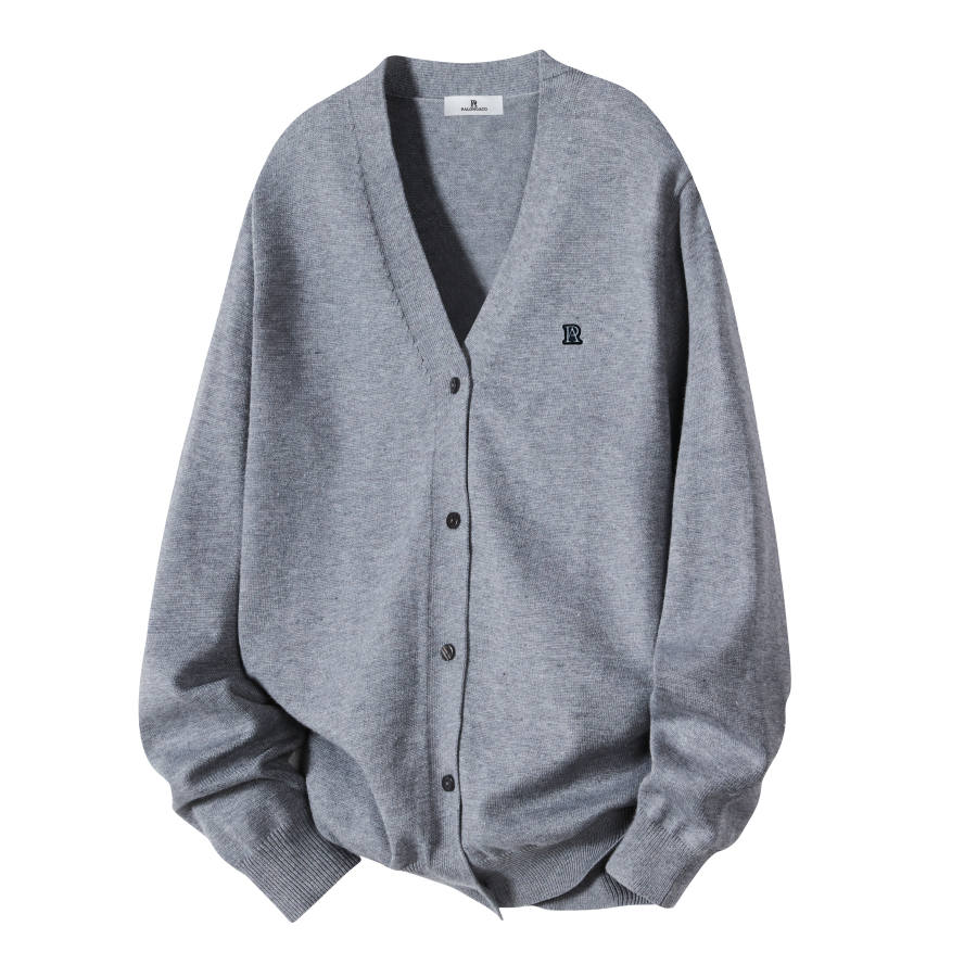 PAL ONGACO Sweaters Unisex V Neck Moderate Cardigan