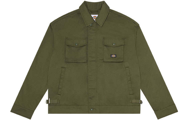 Dickies Dickies Jackets Unisex Army Green Lapel Moderate