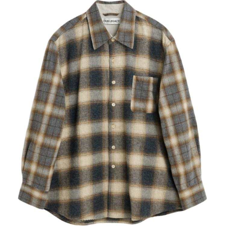 OUR LEGACY OUR LEGACY Above Check Pattern Buttoned Shirt