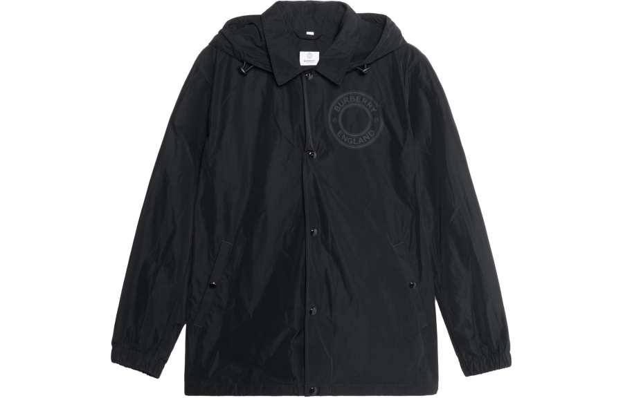 Burberry Logo Graphic Detachable Hood Windbreaker Jacket