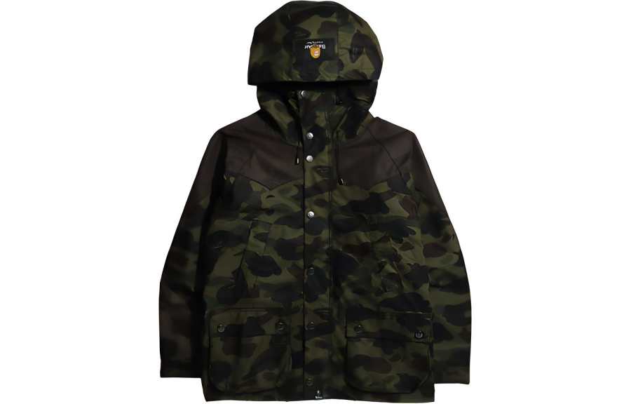A BATHING APE A Bathing Ape camouflage-pattern hooded jacket