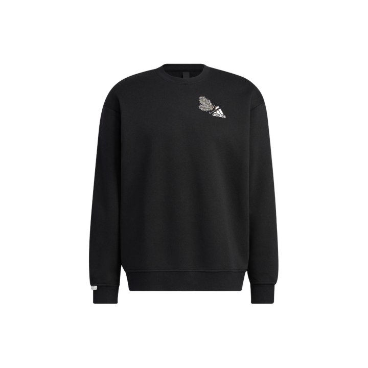 Adidas Adidas Sweatshirts Unisex Black Crew Neck Moderate Regular