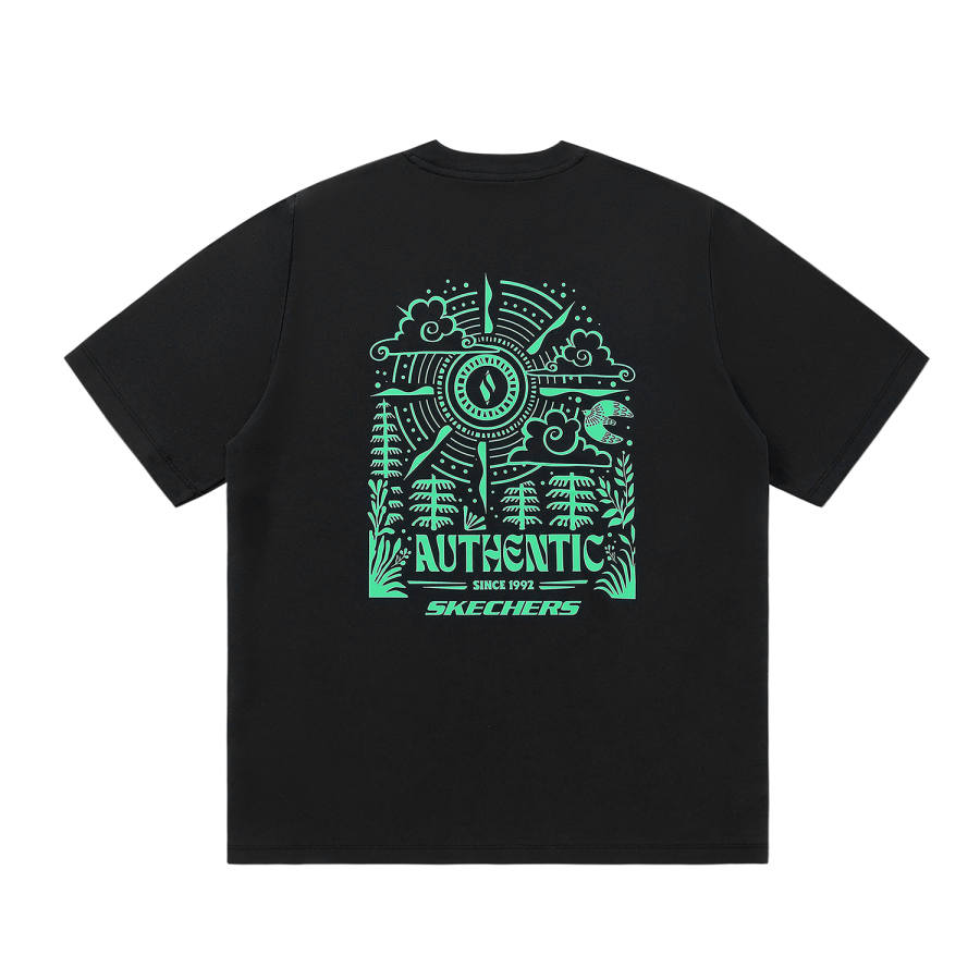 Skechers Elegant Diamond Collection T Shirt Unisex Pitch Black