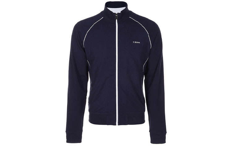 Zzegna Jackets Men's Blue Stand Collar Moderate Other