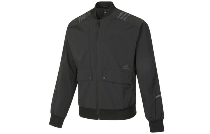 Adidas Adidas Jackets Men's Black Stand Collar Moderate Pilot