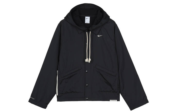 Nike Nike Therma FIT Standard Issue Fleece Lined Thermal Embroidery Logo Sports Instructor Jacket Men's Black