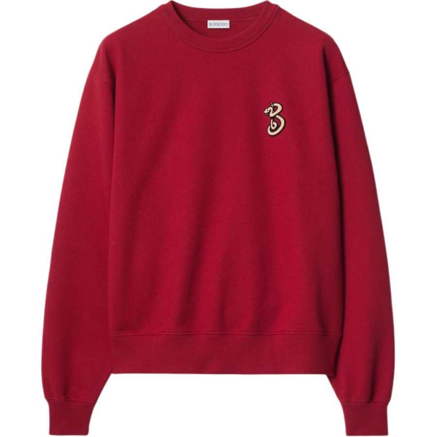 Burberry B Snake-appliqué cotton sweatshirt